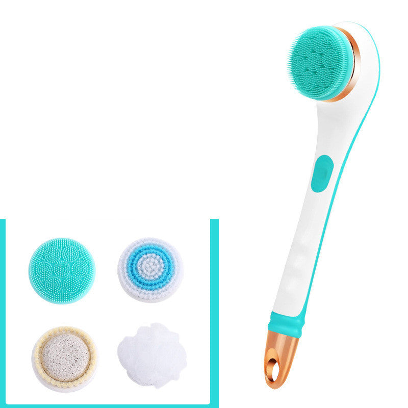 Electric Bath Brush Silicone Back Scrubber USB Rechargeable 2 Speeds Rotating Shower Brush