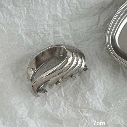 Silver Metal Barrettes Updo Hair Claw