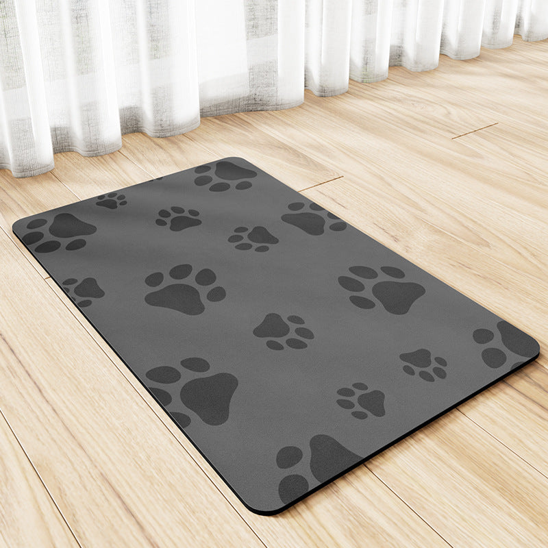 Minimalist Pet Feeding Mat Repeated Washing Water-absorbing Non-slip Mat