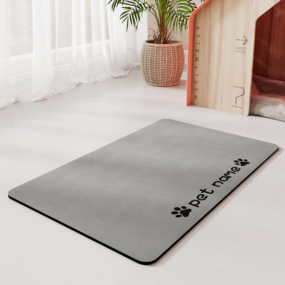 Minimalist Pet Feeding Mat Repeated Washing Water-absorbing Non-slip Mat