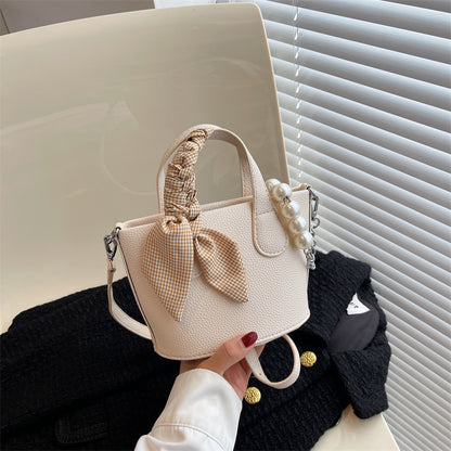 Candy-colored Bucket Simple Cross-body Bag