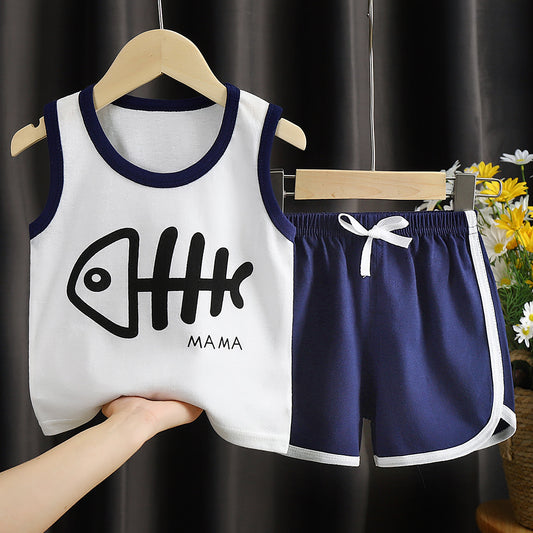 Summer Children's Vest And Shorts Suit