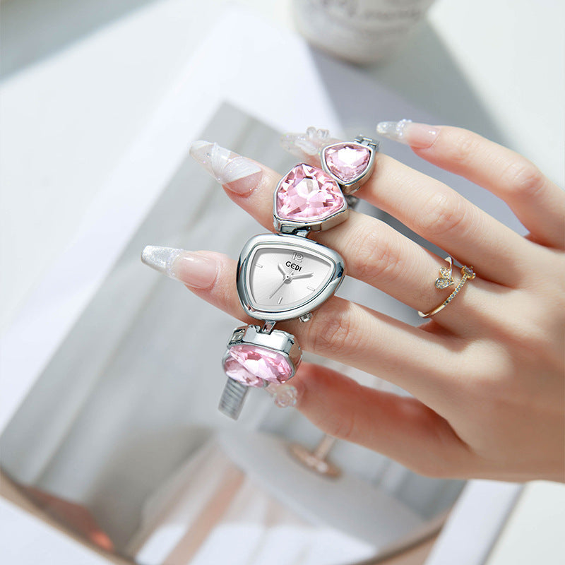 Light Luxury Crystal Diamond Bracelet Watch