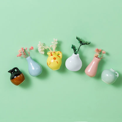 Three-dimensional Decoration Magnetic Ceramic Mini Vases