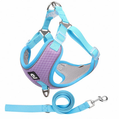 Pet Dog Harness Puppy Adjustable Breathable Mesh Reflective Saddle