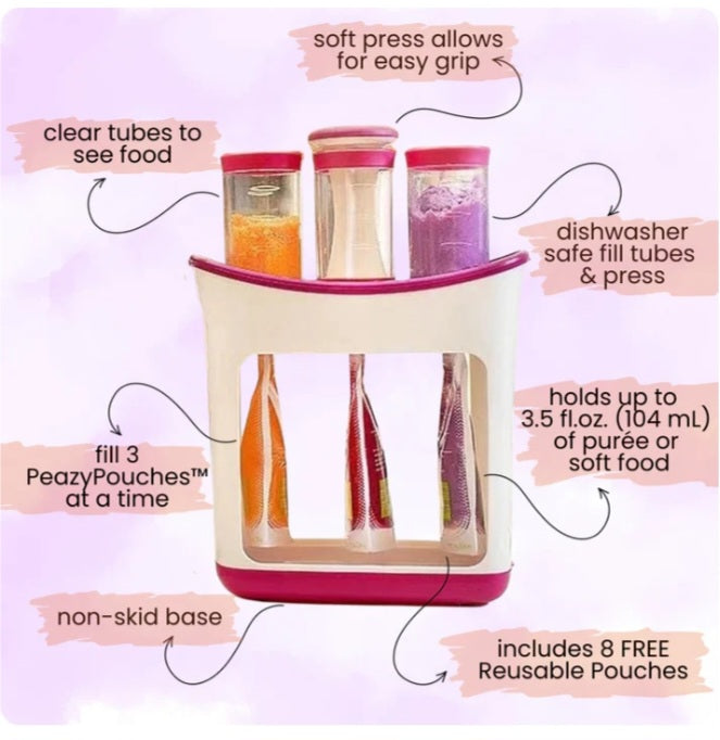 Baby Food Maker Squeezer Food Station Organic Food For Newborn Fruit Container Storage