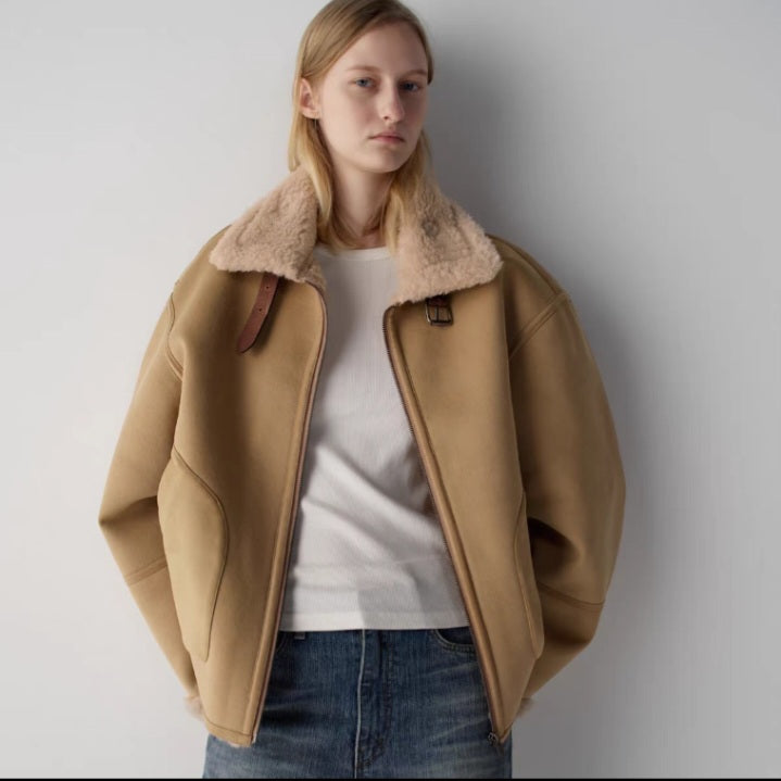 INNEN SHERPA-WOLLJACKE