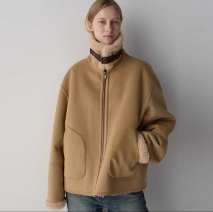 INNEN SHERPA-WOLLJACKE